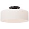 Nuvo Warren - 13 Inch Semi Flush Mount - Gun Metal with Satin White Glass 60/8035 - alternate 6